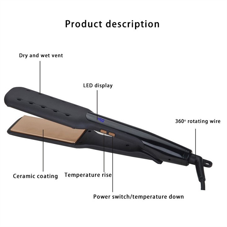 Wider Plak Mouye ak sèk straightener